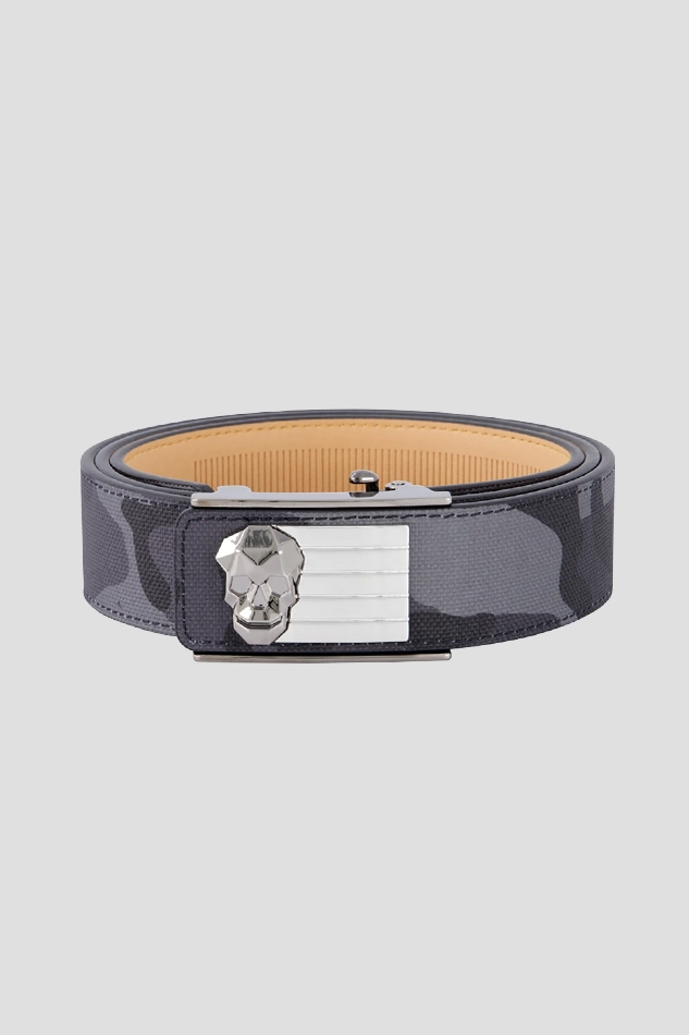 TWO TONE AUTO GRAPHIC BELT-GRAY