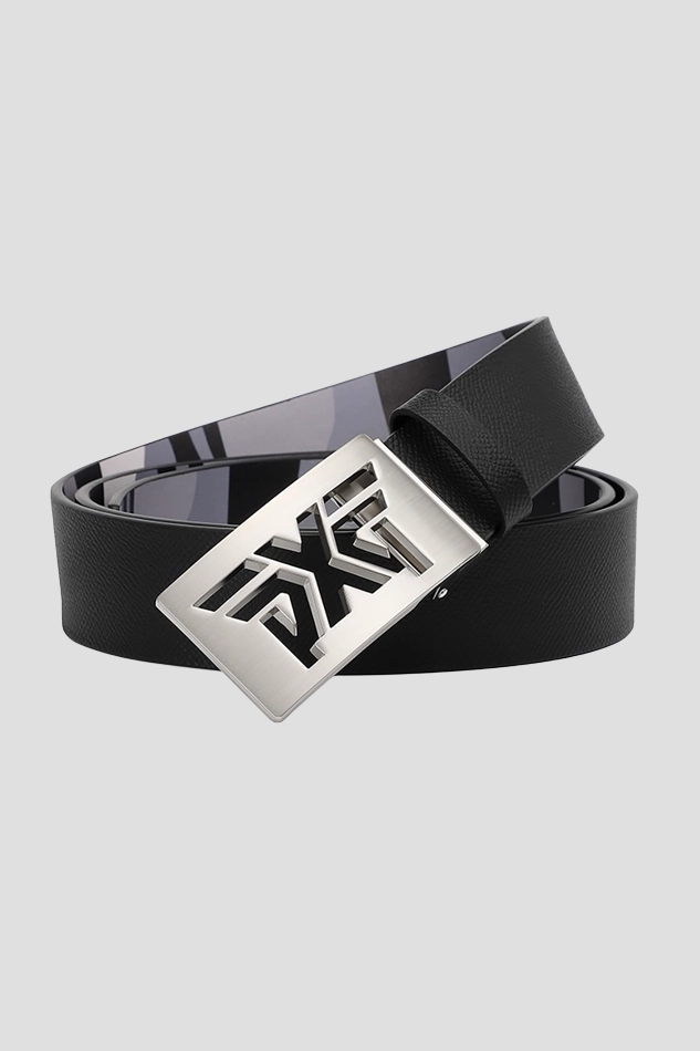BUCKLE LOGO BELT MEN-BLACK