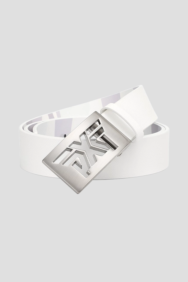 BUCKLE LOGO BELT MEN-WHITE
