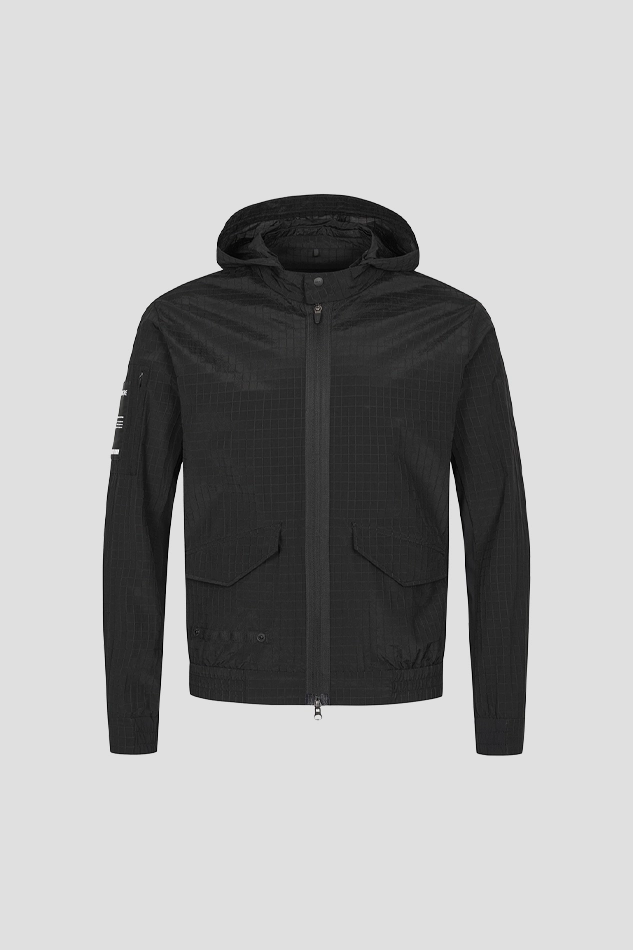 MEN GE2 UTILITY POCKET BIG RIB JACKET-BLACK