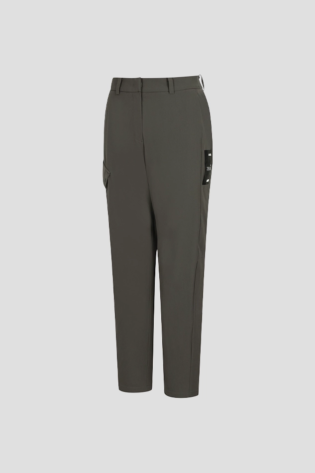 WOMEN GE2 UTILITY POCKET TAPERED PANTS-GRAY