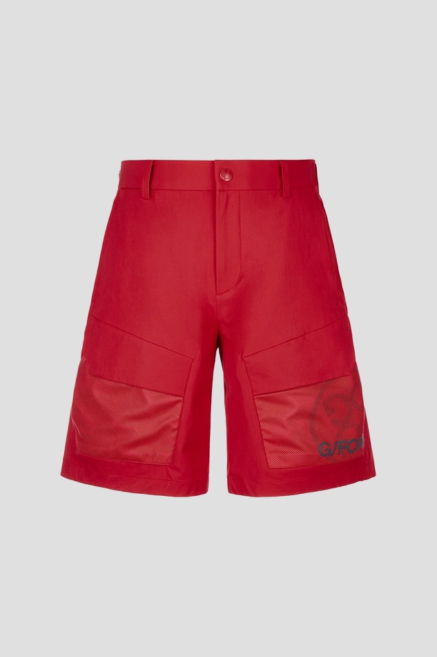 MESH POCKET SHORTS MEN-RED
