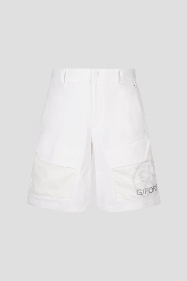 MESH POCKET SHORTS MEN-WHITE