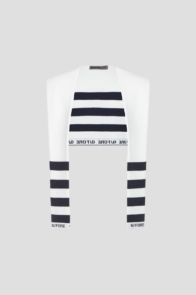 STRIPED SHAWL WOMEN-NAVY