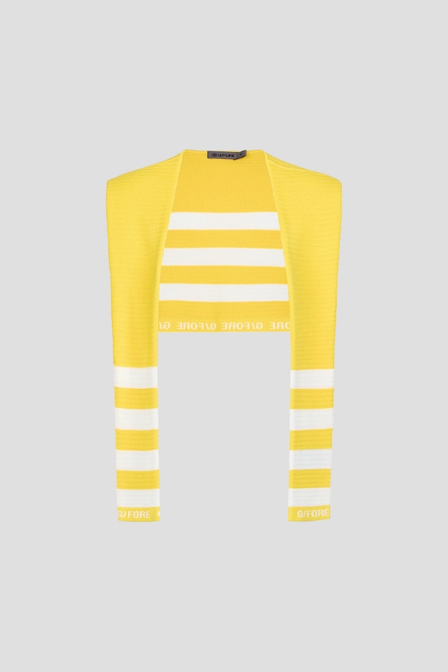 STRIPED SHAWL WOMEN-YELLOW