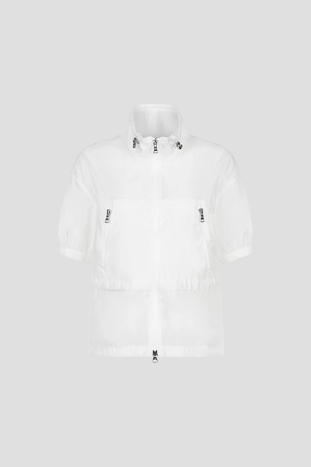 MESH HYBRID HALFSLEEVES JACKET WOMEN-WHITE