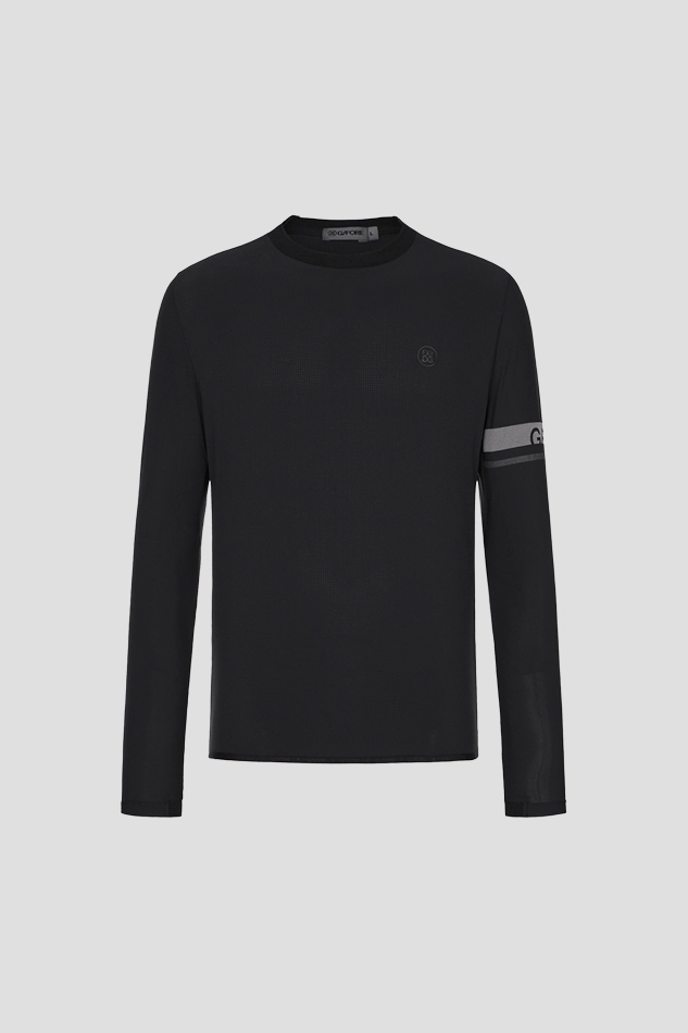 COOL SLEEVE ROUND T SHIRT MEN-BLACK