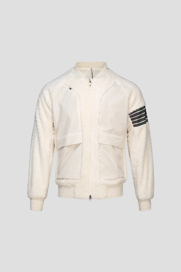 MEN TECH FLEECE WIND BLOCK JACKET-KHAKI