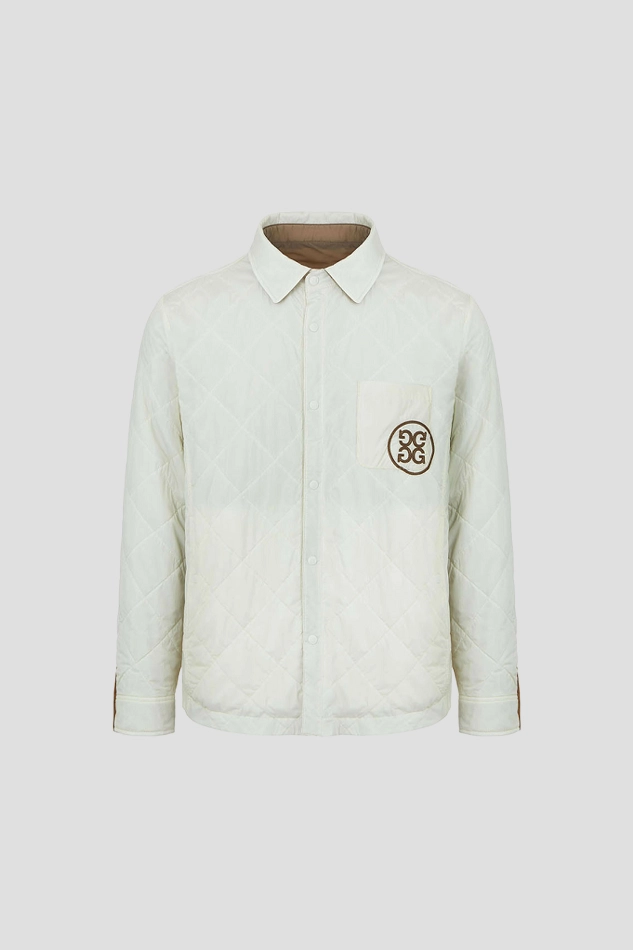 REVERSIBLE QUILTED JACKET MEN-WHITE