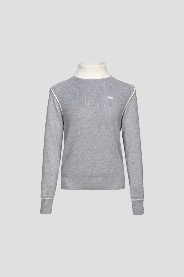 WOMEN WINTERWINDPROOF HIGH NECKSWEATER-GRAY