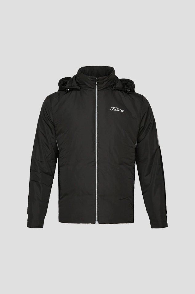 HYBRID HOODED DOWN-BLACK