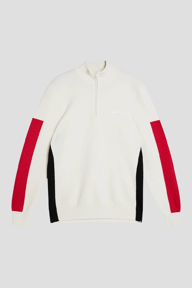 JLINDEBERG MENS CLYDE KNIT SWEATER-WHITE