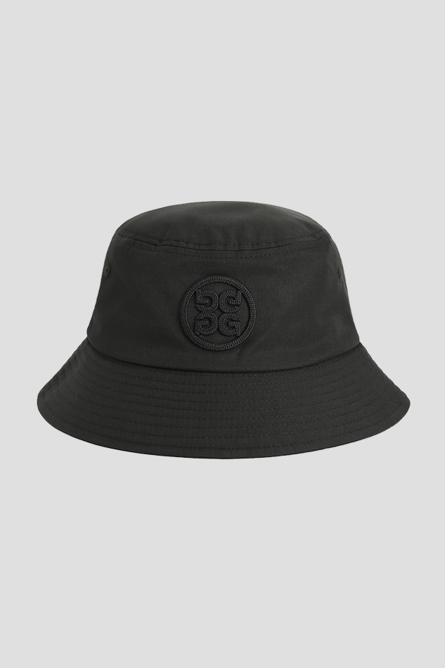 EMBROIDERED BASIC LOGO BUCKET HAT-BLACK
