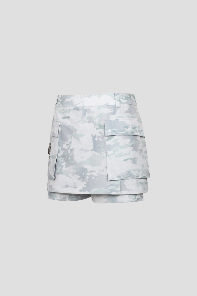 WOMEN AIR CIRCUIT CAMO CARGO CULOTTE-LIGHTGRAY