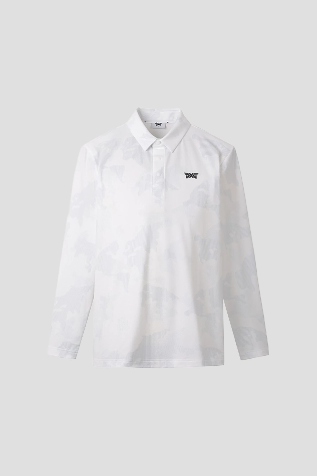 PATTERN COLLAR LONG SLEEVE-WHITE