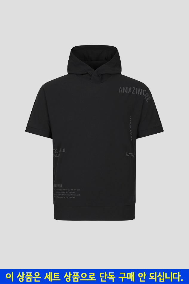 26MEN PROGRAM TECH JERSEY HOODIE TSHIRT-BLACK