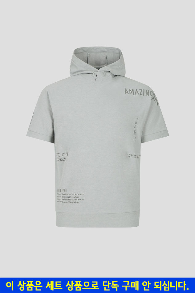 26MEN PROGRAM TECH JERSEY HOODIE TSHIRT-GRAY