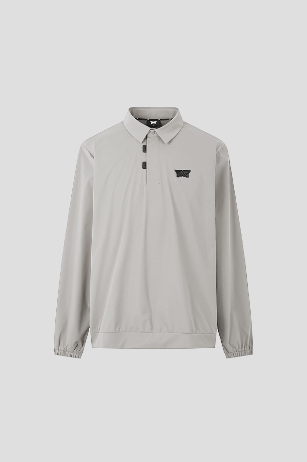 26MEN WOVEN COLLAR LONG SLEEVE-KHAKI