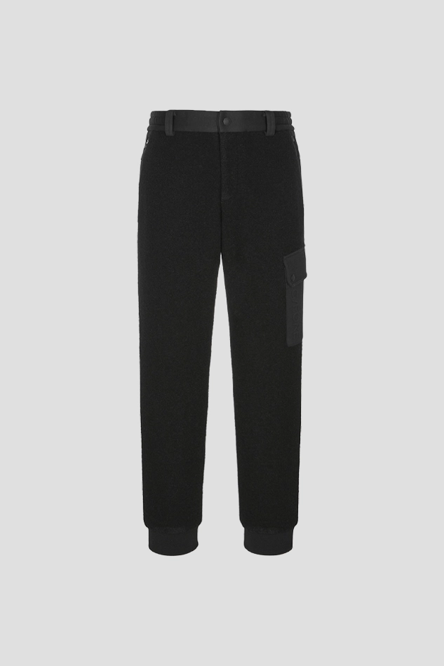 BOUCLE JOGGER PANTS MEN-BLACK