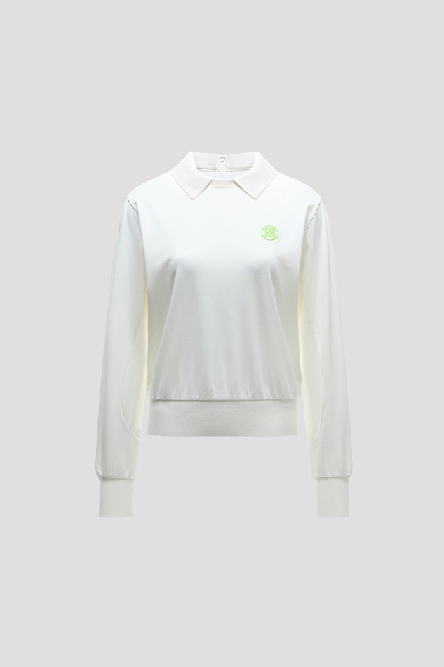 COLLAR PULLOVER WOMEN-WHITE