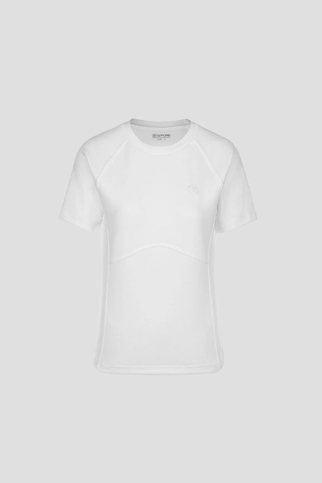 LOGO ROUND T SHIRT WOMEN-WHITE