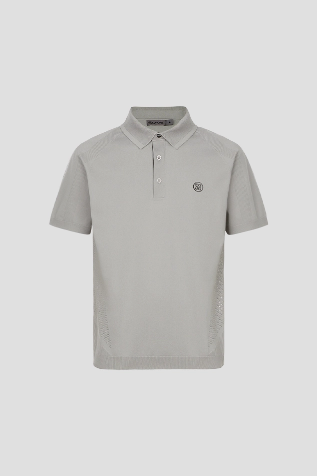 TECH KNIT POLO MEN-GRAY