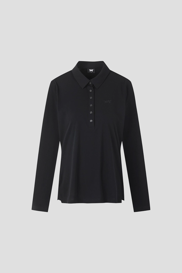 WOMEN MESH LONG SLEEVE-BLACK