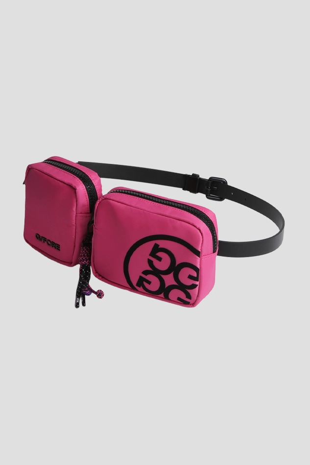 TWO POCKETS BELT BAG WOMEN-PINK