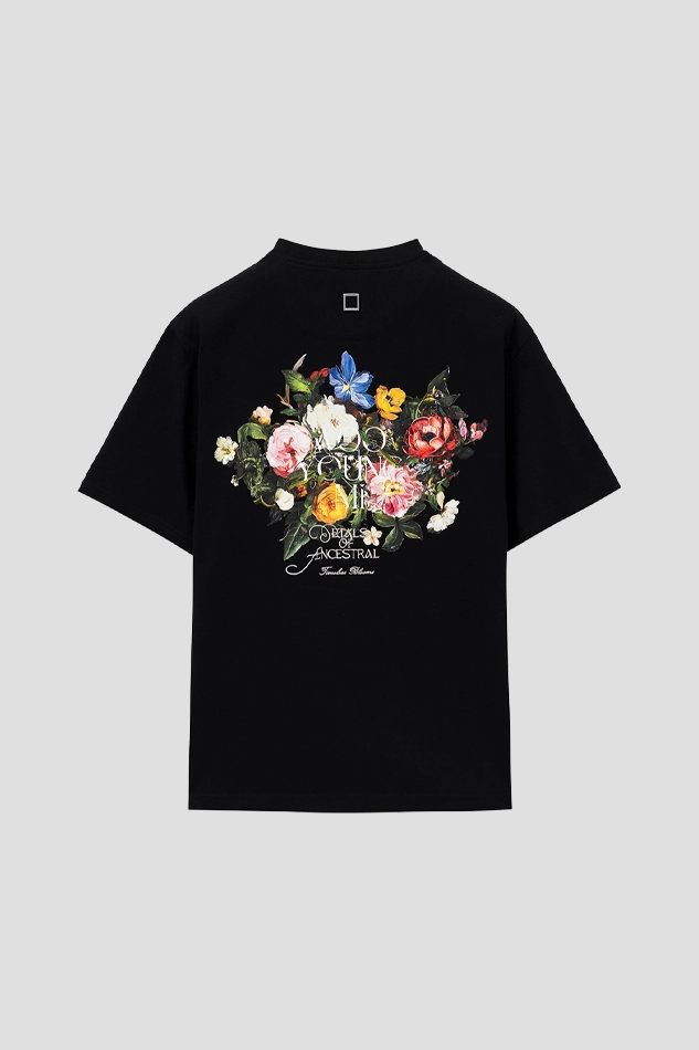 BLACK FLOWER BACK LOGO T SHIRT4-BLACK