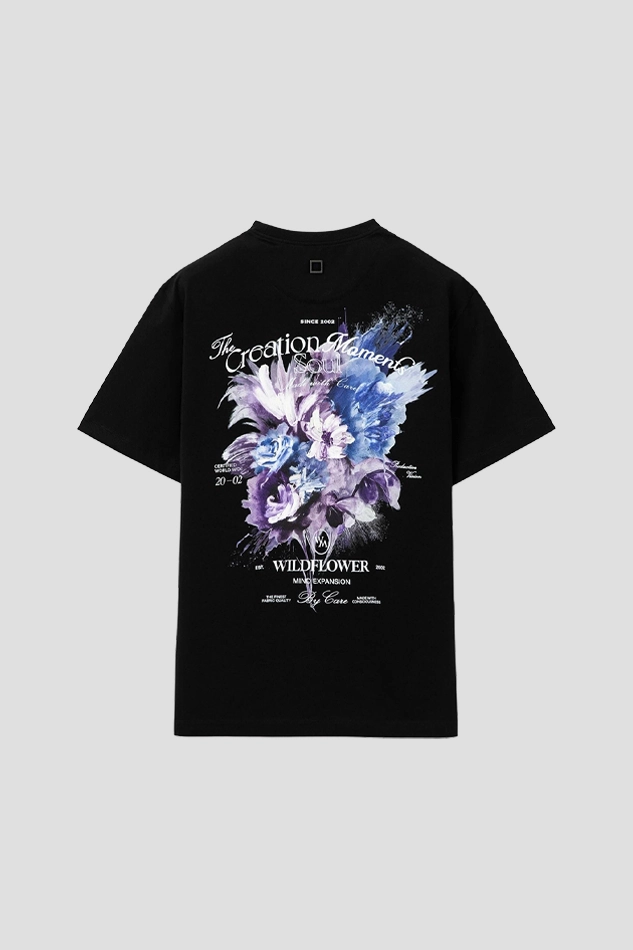 BLACK FLOWER BACK LOGO T SHIRT5-BLACK