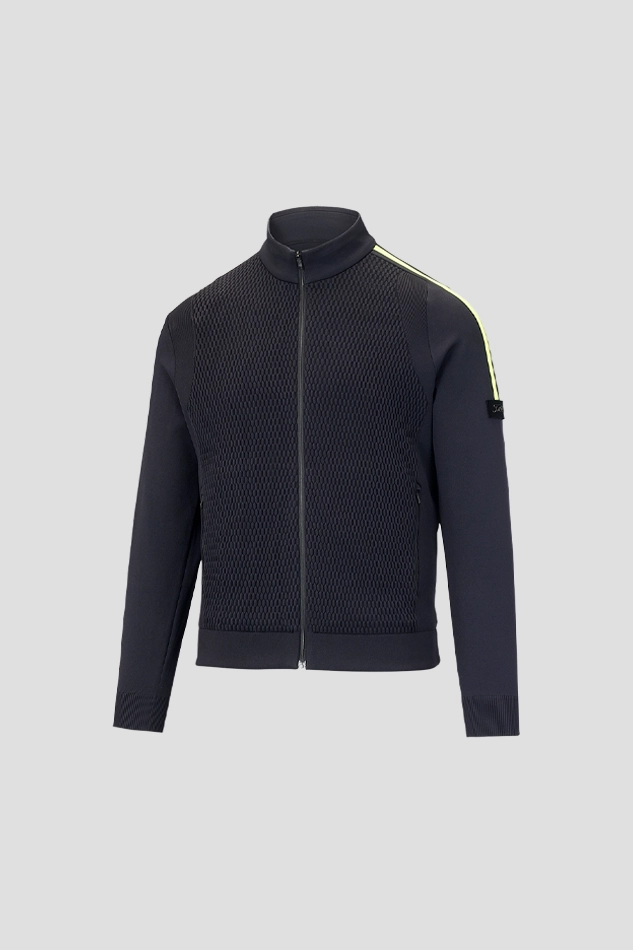 TOUR FIT S JACQUARD ZIP UP-BLACK