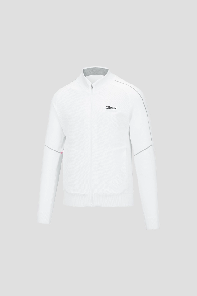 COLOR POINT CARDIGAN-WHITE