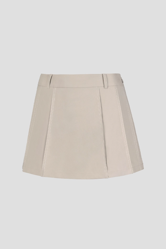 STITCH POINT SKORTS-KHAKI
