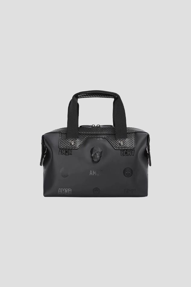 AMAZINGCRE MONOGRAM TOTE POUCH-BLACK