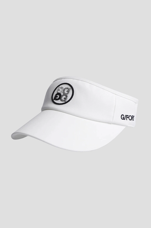 COLOUR EMBROIDERED VISOR WOMEN 26S-WHITE