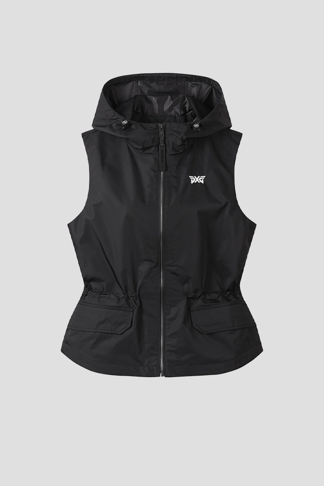 WOMEN WIND SWING WOVEN VEST 26S-BLACK