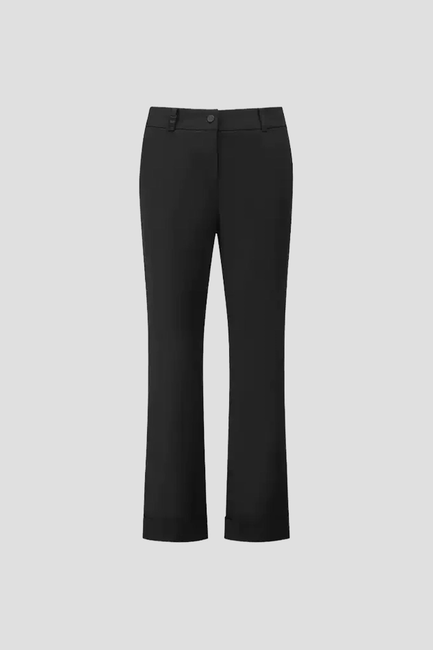 SLIM FIT MINIMALIST CASUAL PANTS-BLACK