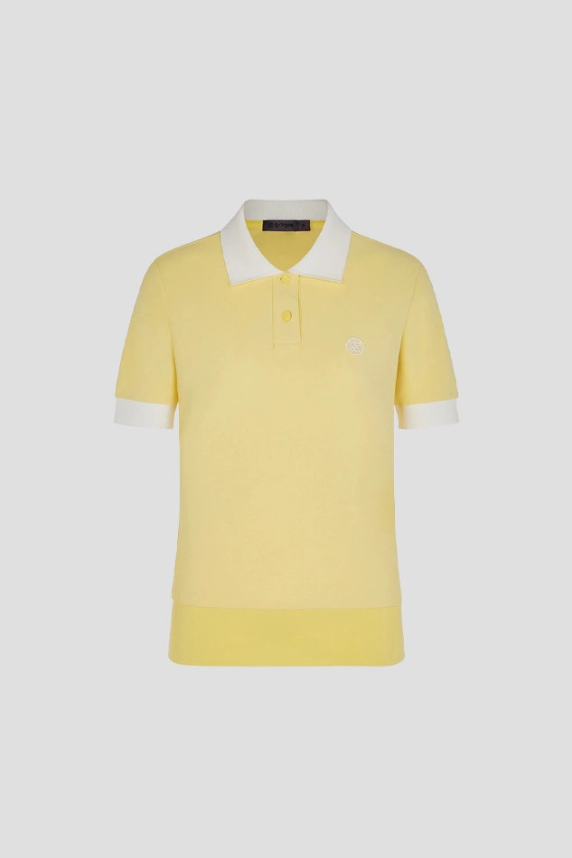 CIRCLE GS PIQUE POLO WOMEN 26S-YELLOW