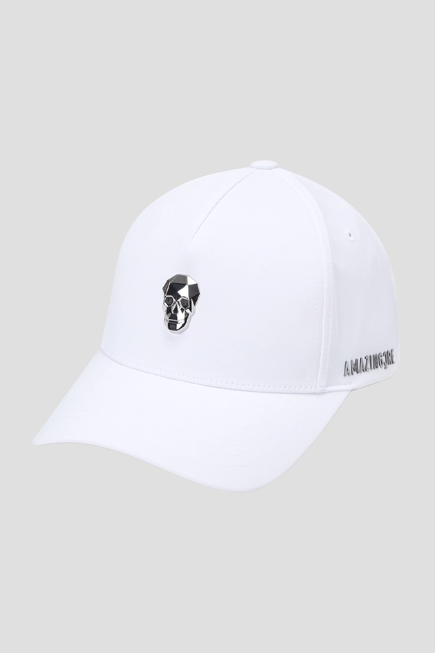 ALEX MID LOGO CAP-WHITE