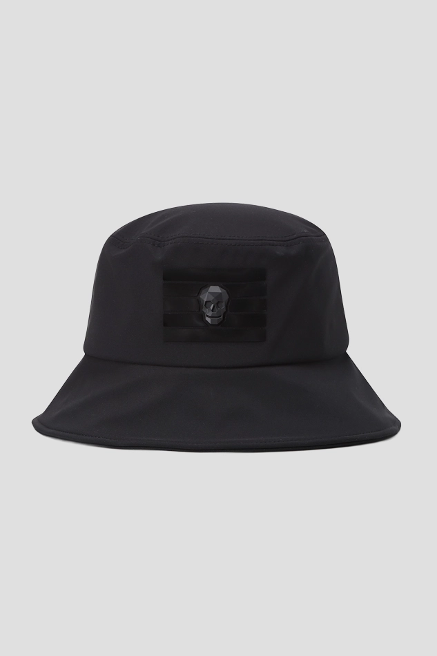 WOMAN SLIT BUCKET HAT-BLACK