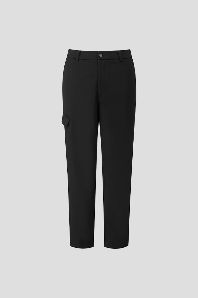 MEN SEMI TAPERED FIT PANTS 26S-BLACK