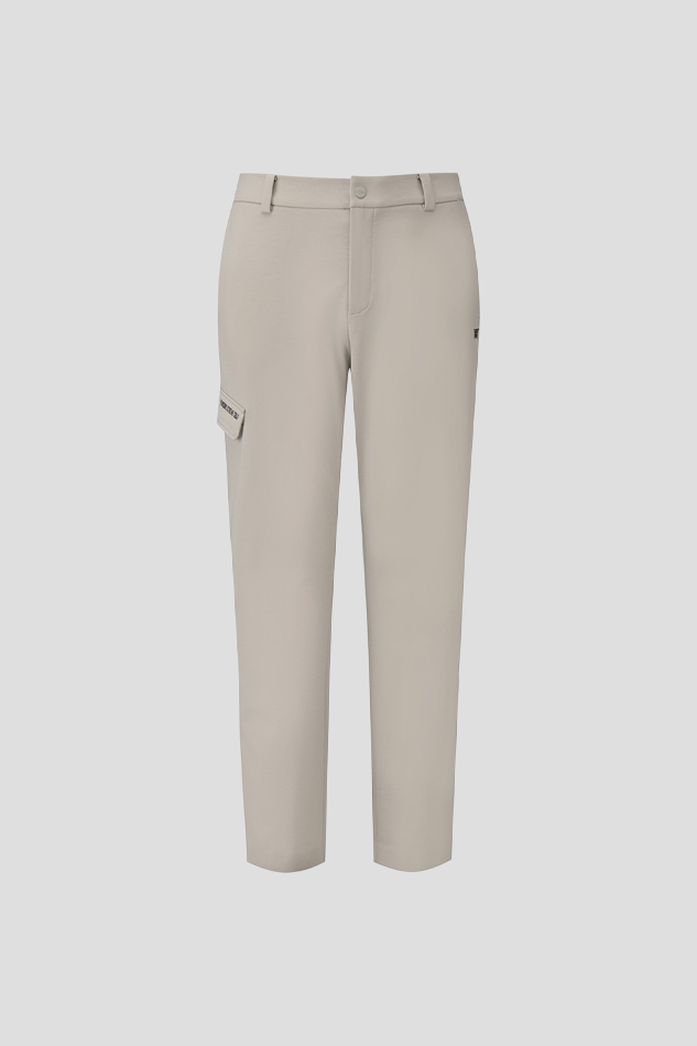 MEN SEMI TAPERED FIT PANTS 26S-KHAKI