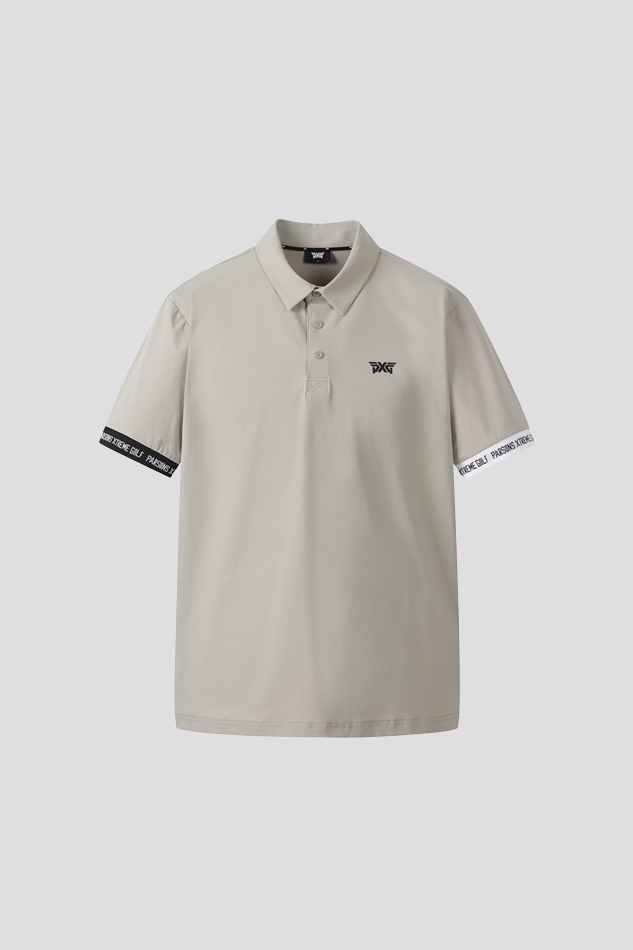MNS COLOR CONTRAST POINT COLLAR SHORT SLEEVE-KHAKI