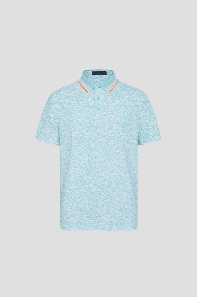 26S SCRIBBLE TECH JERSEY POLO MEN-BLUE