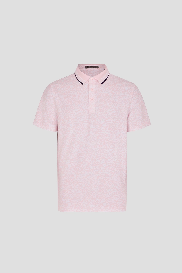 26S SCRIBBLE TECH JERSEY POLO MEN-PINK
