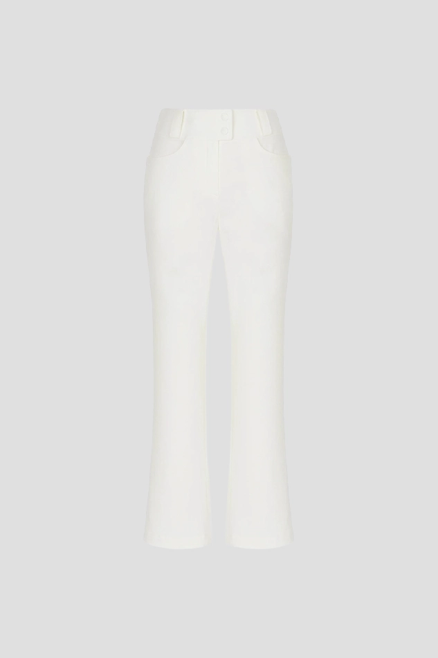 SIDE SLIT BOOTCUT PANT WOMEN-WHITE