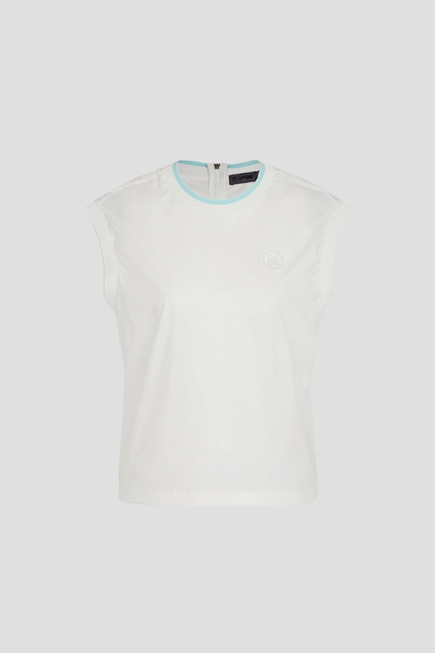 WOVEN VEST WOMEN 26S-WHITE