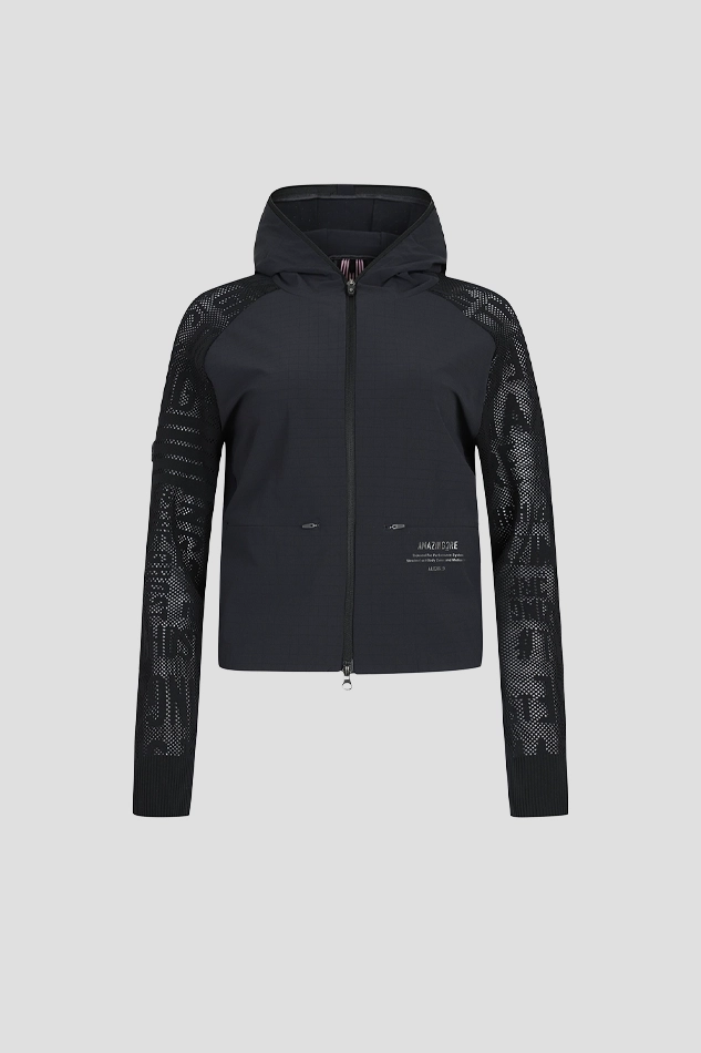 WOMEN AD2 AIR CIRCUIT HYBRID SWEATER JACKET-BLACK