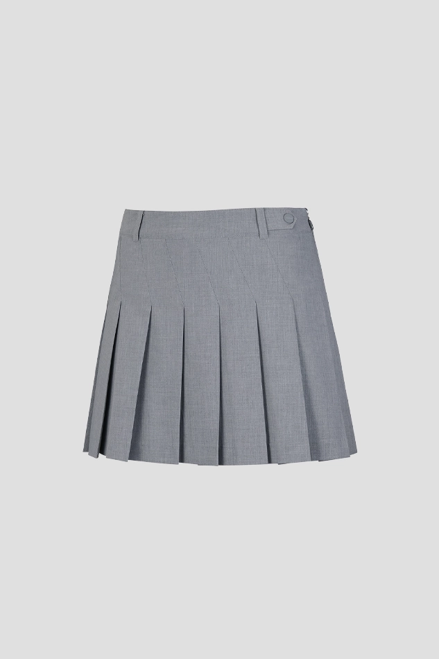 NEW PLEATED SKORTS 26S-GRAY