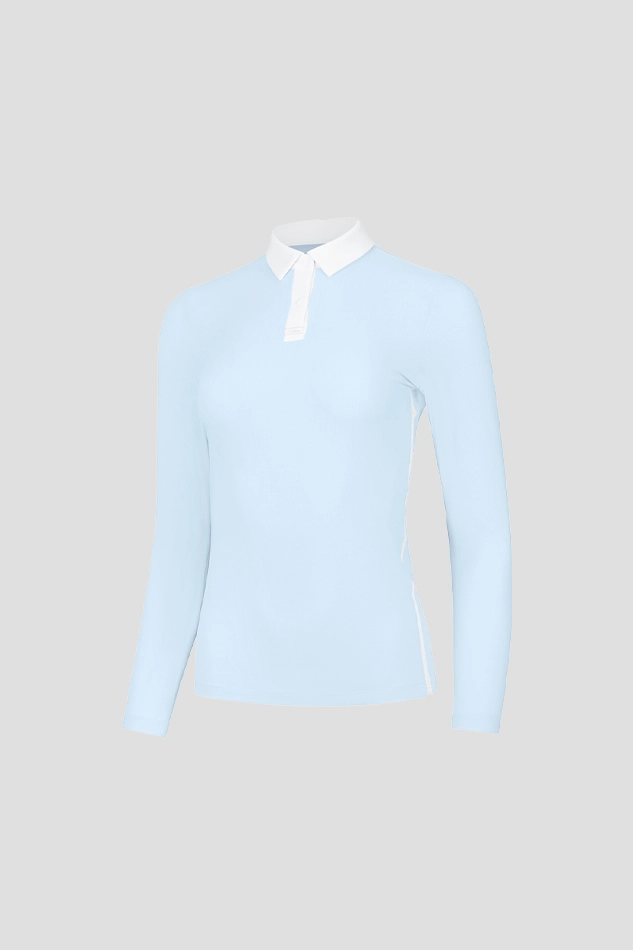 MESH SUMMER LS POLO W 26S-BLUE